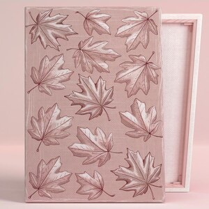 Anmutige Herbstblätter Sammlung Kunst Poster oder Leinwand Kunst für Shabby Chic Wohnzimmer Blumen botanische Druck rosa Wand Kunst Schlafzimmer Dekor