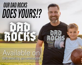 Next Level Dad Rocks T-Shirt | Father's Day Gift | Unisex Casual Athletic Tee