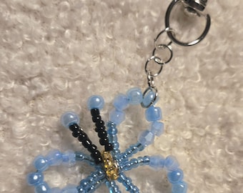 Dijes para bolsos/llaveros con forma de mariposa y cuentas