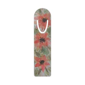 Watercolor Floral Bookmark, Handmade Book Accessories, Literary Gift, Page Marker, Book Lover Present, Unique Reading Gift