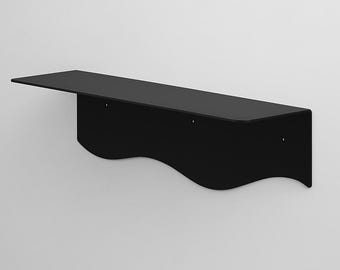 Modern Floating Kitchen Shelf, Metal Heavy Duty Wall Shelves. Industrial Grade Wall Shelf