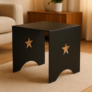 Square Metal Coffee Table. Heavy-duty Powder Coated Steel. Minimal Industrial Design Furniture. Modern Centre Table for Living Room.