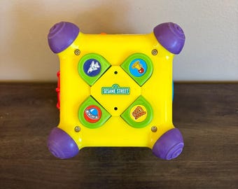 Vintage 2001 Mattel Sesame Street Activity Cube Elmo Cookie Monster Untested