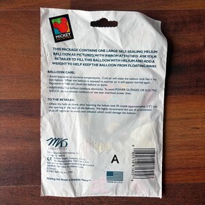 Vintage 1996 Mickey Mouse-verjaardagsballon Mickey Unlimited M&D Industries Nieuw afbeelding 3