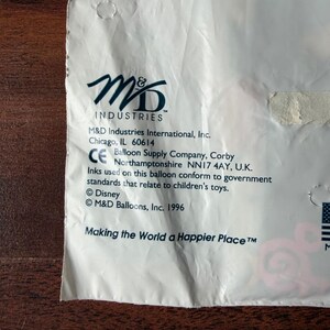 Vintage 1996 Mickey Mouse-verjaardagsballon Mickey Unlimited M&D Industries Nieuw afbeelding 5