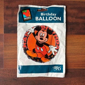 Vintage 1996 Mickey Mouse-verjaardagsballon Mickey Unlimited M&D Industries Nieuw afbeelding 1