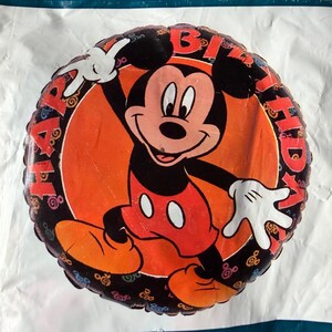 Vintage 1996 Mickey Mouse-verjaardagsballon Mickey Unlimited M&D Industries Nieuw afbeelding 2