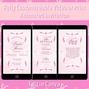 Digital Bridal Shower Invitation, Editable Party Invite Template, Mobile Text EVite, Instant Download, Phone Bridal Party Invitation