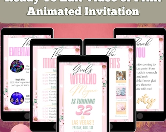 Digital 32nd Adult Birthday Invitation, Editable Party Invite Template, Mobile Text EVite, Instant Download, Phone Birthday Party Invitation