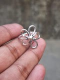 Handcrafted Flower Ring for Women, Statement Ring, Boho Ring, 925 Sterling Silver Rings For Women, Minimalist Ring, Stacking Flower Ring