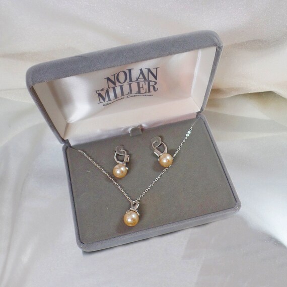 Nolan Miller Necklace. Nolan Miller Earrings. Pea… - image 3