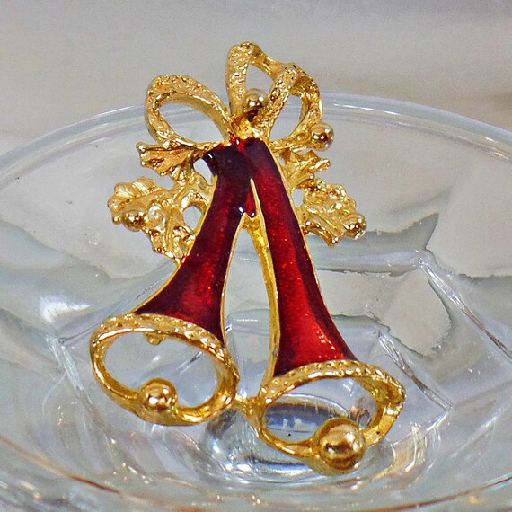 Christmas Brooch. Christmas Pin. Two Christmas Be… - image 7