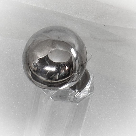 Silver Dome Ring.  Silver Button Ring. Statement … - image 6