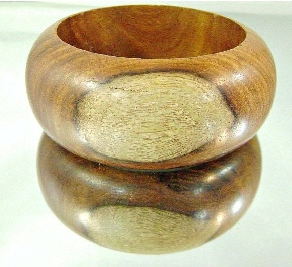 Bangle Bracelet. Heavy Wood Bangle Bracelet. Curl… - image 3