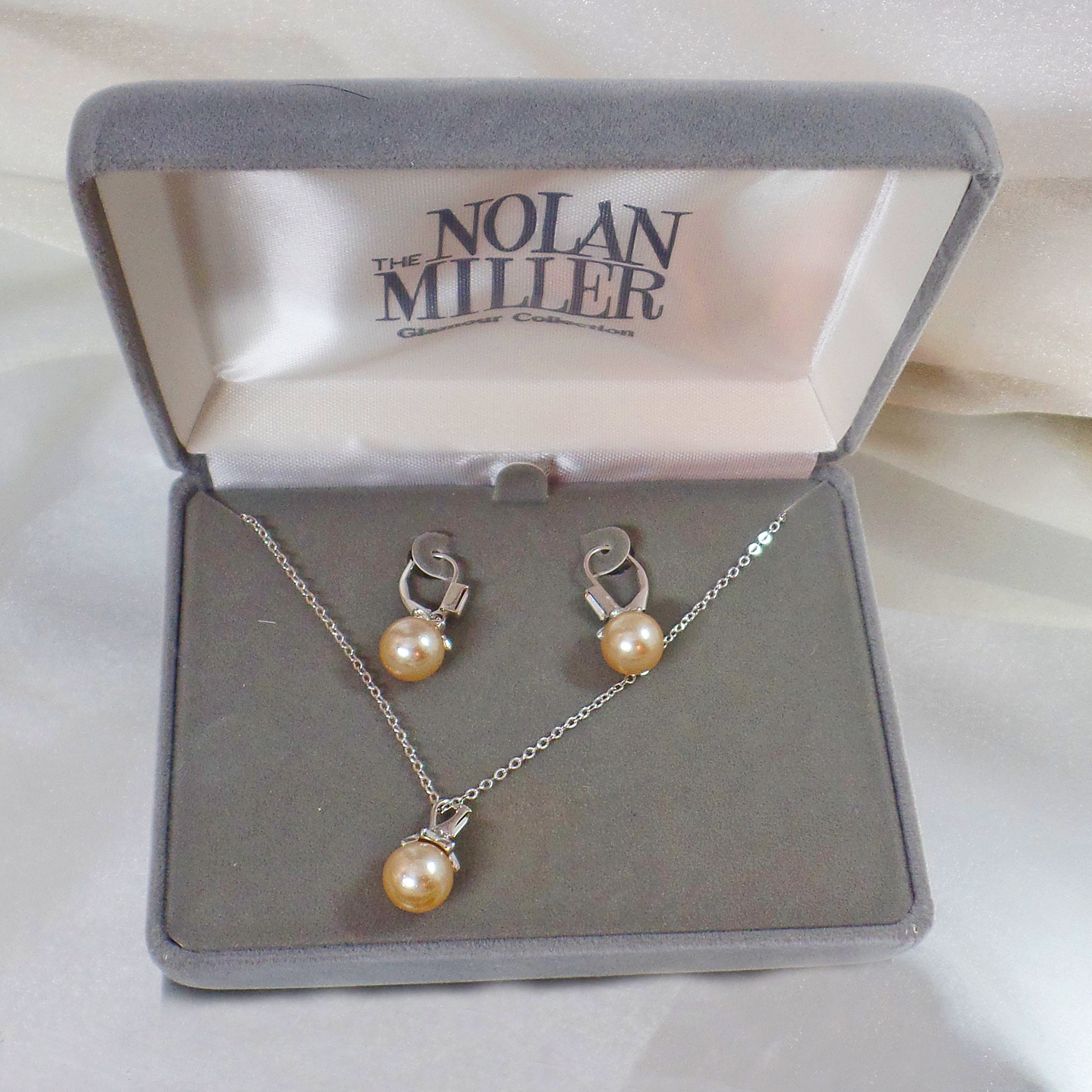 Boucles D'oreilles Vintage Nolan Miller - 3 Cœurs Strass En Cascade, Clip Argenté - Thaïlande - Occasion