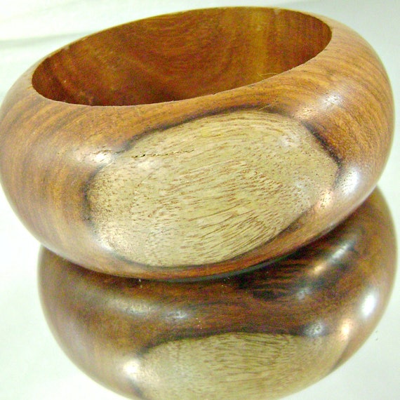 Bangle Bracelet. Heavy Wood Bangle Bracelet. Curl… - image 2