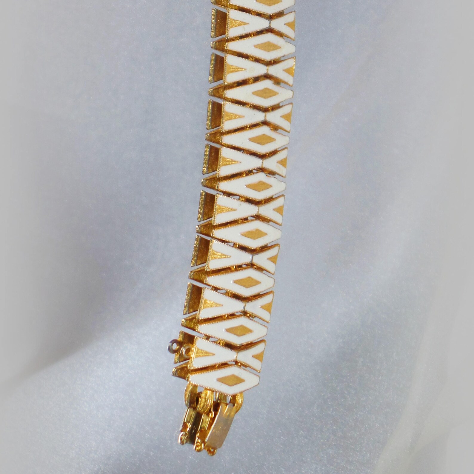 White and Gold X and O Bracelet. White Enamel Modernist X and Etsy