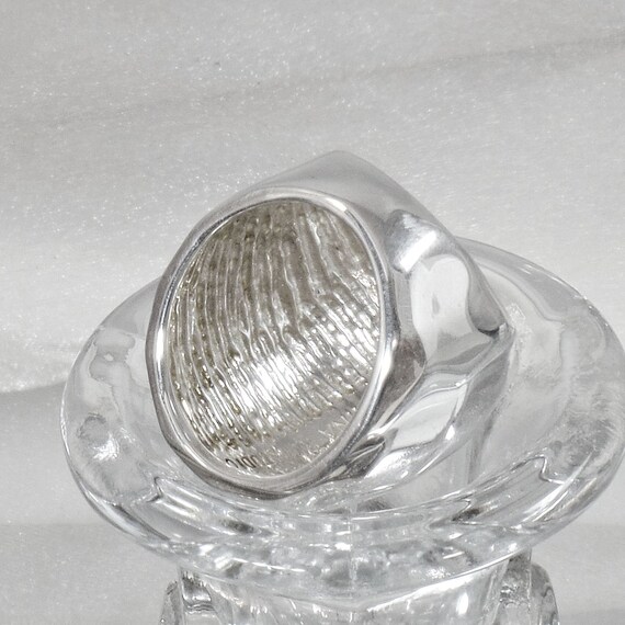 Silver Dome Ring.  Hammered Silver Ring. Statemen… - image 10