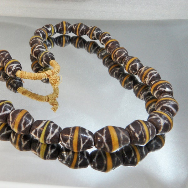 African Trade Beads Necklace. Antique.  Large Matching Beads.