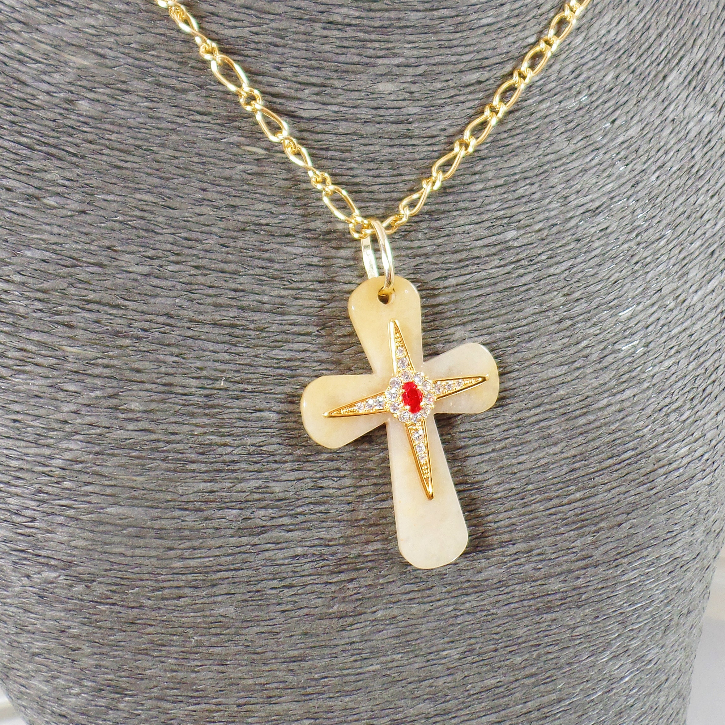 Janet Side Cross Necklace main image 1