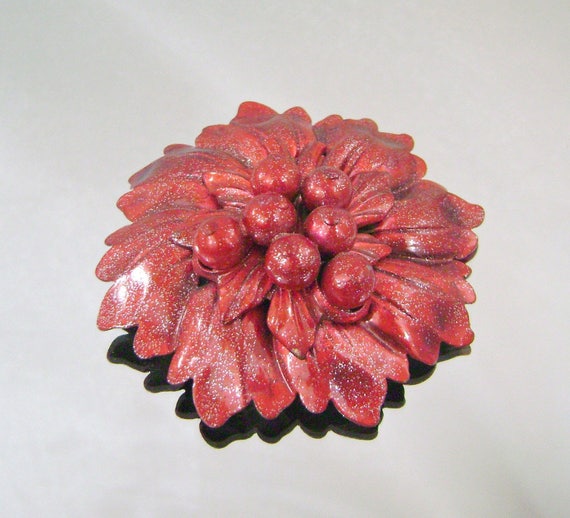 Flower Brooch. Christmas Brooch. Christmas Pin. A… - image 2