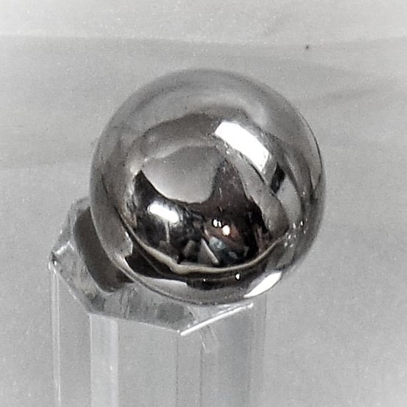 Silver Dome Ring.  Silver Button Ring. Statement … - image 9