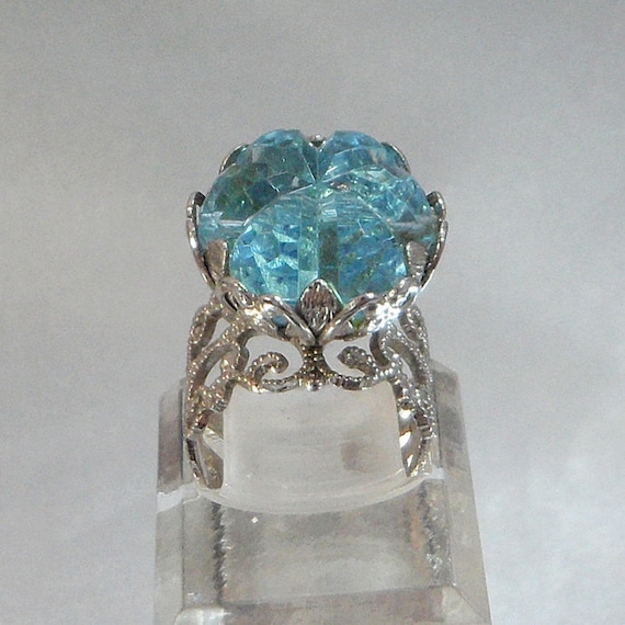 Buy Aqua ring, Aqua blue chalcedony ring, Tear drop bold silver ring online  at aStudio1980.com