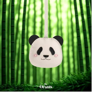Panda Bear Bag Charm, Handmade Real Leather Gift, Panda Keychain for Handbag, Ideal Gifts for Ladies, Handmade Leather Accessories for Her
