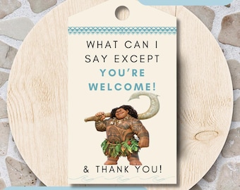 Maui Party Favor Tags, Moana Birthday (PDF Pattern)