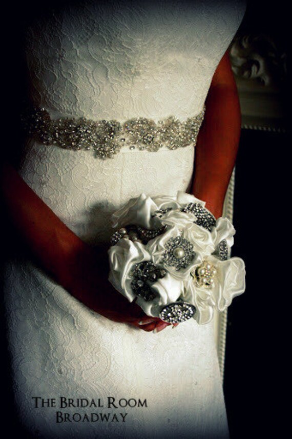 Black and Purple Bridal Fabric Bouquet Gothic Weddingalternative Bouquet Etsy