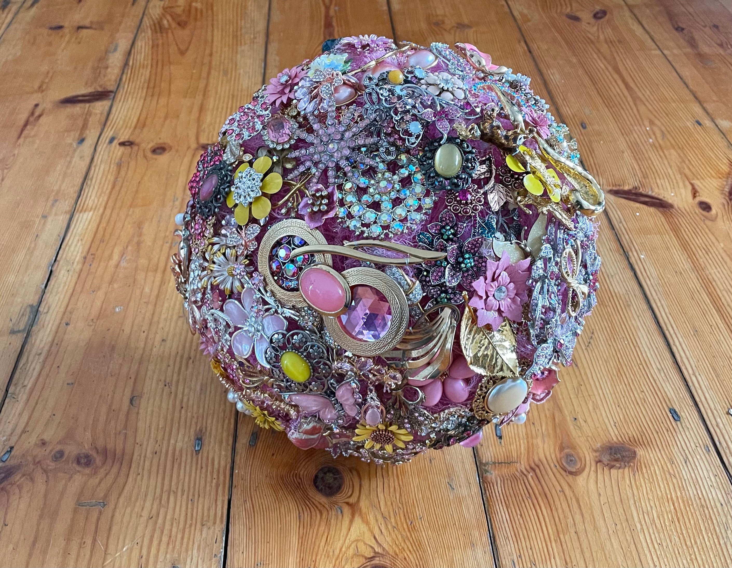 Pink Bridal Brooch Bouquet