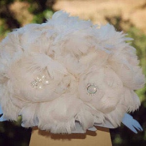 1920&#39;s style Bridal Bouquet, Feather bouquet, Great Gatsby Bouquet, Wedding diamante  bouquet, FREE U.K. Shipping