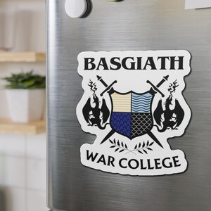 Fourth Wing magnet, Basgiath war college crest Dragon Riders Quadrant bookish merch immagine 1