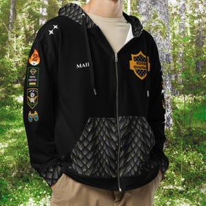 Fourth Wing Cosplay Hoodie, Liam Mairi Dragon Rider Flight jacket, bookish merch