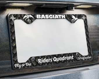 Fourth Wing Dragonscale license plate frame, Basgiath Riders Quadrant bookish car accessories