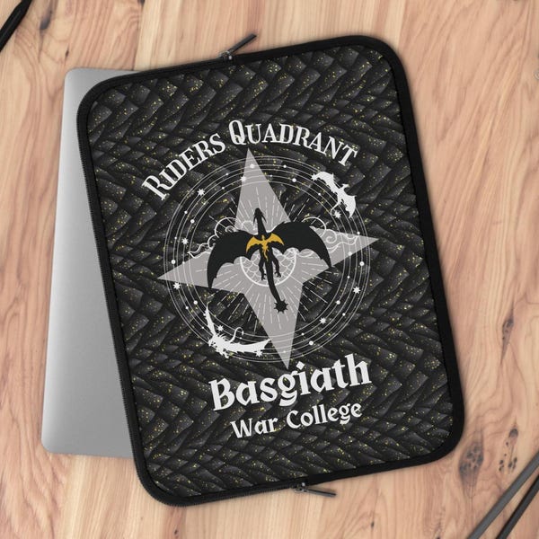 Vierte Flügel Drachenschuppen-Ereader-Hülle, Drachenreiter Quadrant Laptop- und Tablet-Hülle, Bookish Merch