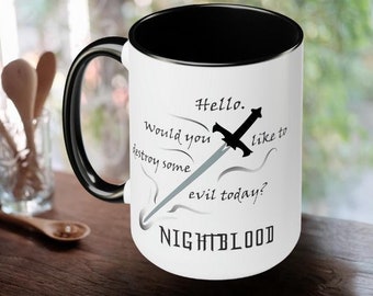 Stormlight Archive Nightblood Mug, Destroy Evil Today Funny Cosmere merch coffee cup