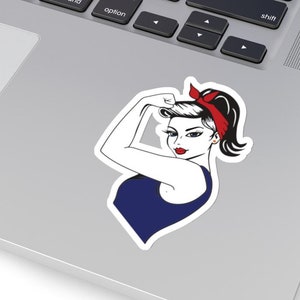 Alpha Female Sticker, Rosie the Riveter Vinyl Decal, Boss Lady Gift