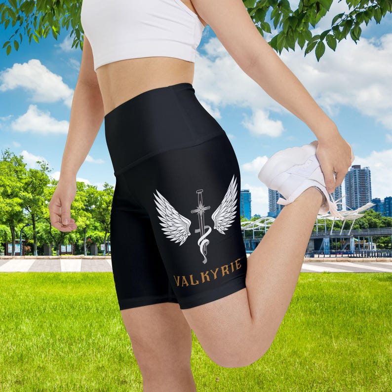 ACOTAR workout shorts, ACOSF valkyrie bike shorts, sarah j maas fan, Nesta archeron, ACOTAR merch, bookish training gear, fantasy reader
