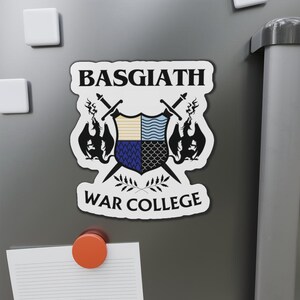 Fourth Wing magnet, Basgiath war college crest Dragon Riders Quadrant bookish merch 6" × 6"