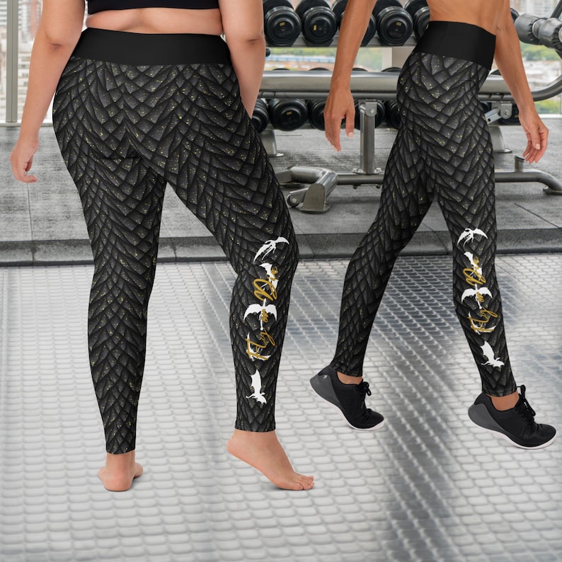 Fourth Wing Yoga Pants, Basgiath Dragonscale Leggings, Riders Quadrant Dragon Fantasy Workout Gear, Bookish Activewear, Onyx storm clothing