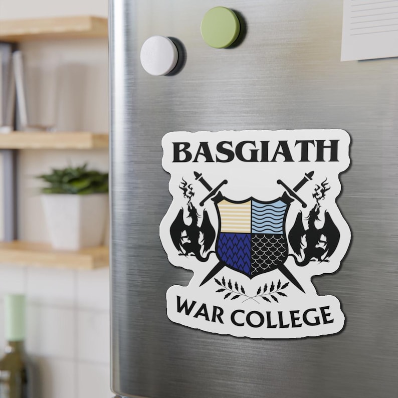 Fourth Wing magnet, Basgiath war college crest Dragon Riders Quadrant bookish merch immagine 1
