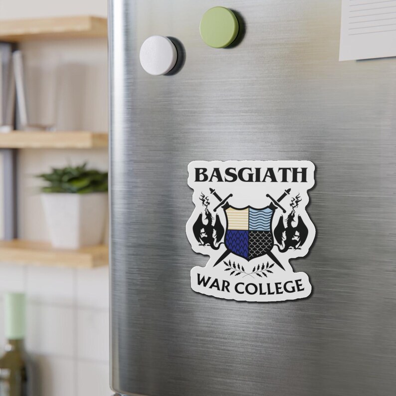 Fourth Wing magnet, Basgiath war college crest Dragon Riders Quadrant bookish merch immagine 5