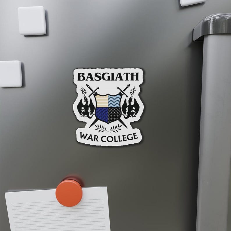 Fourth Wing magnet, Basgiath war college crest Dragon Riders Quadrant bookish merch 4" x 4"