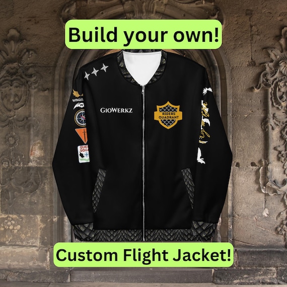 Custom Fourth Wing Flight Jacket, Basgiath Dragon Riders Quadrant cosplay, Quest squad, Bookish apparel