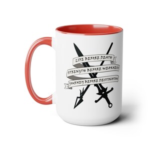Stormlight Archive Mug, Radiant Oath Cup, Cosmere Merch, journey before destination, bridge four Red