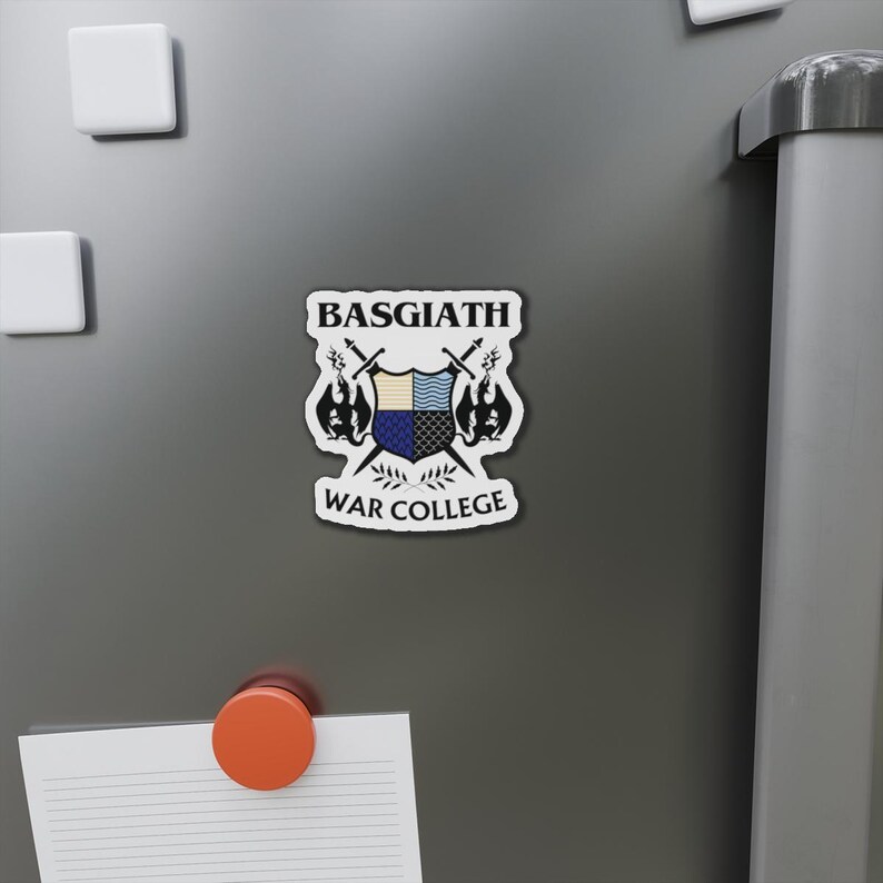 Fourth Wing magnet, Basgiath war college crest Dragon Riders Quadrant bookish merch 3" x 3"