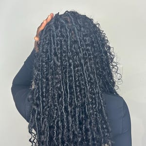 Handmade Boho Locs with 100% human hair curls
