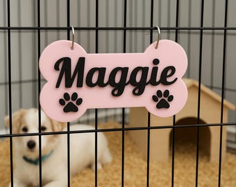 Aangepast bord met koosnaampje: botvormige kennel, krat of wanddecoratie