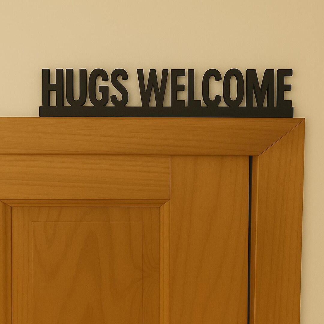 Hug Signage HUGS WELCOME Door Topper – 3D Printed PLA Sign - Etsy